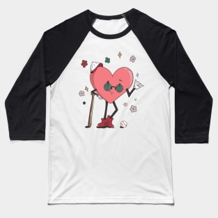 Baseball Heart Shirt, Retro Baseball Valentines Day Baseball T-Shirt